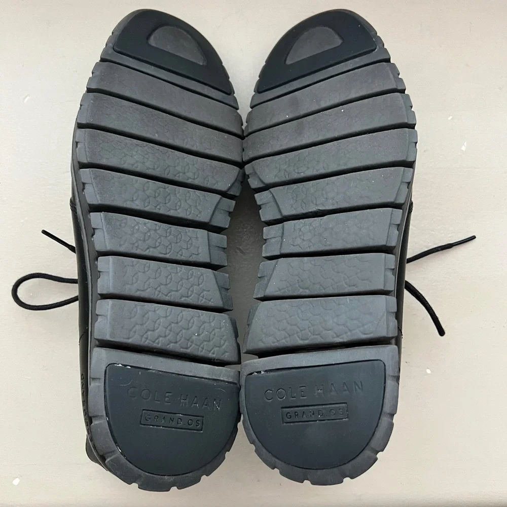 Cole‎ Haan Zerogrand Mens 9.5 M Black Leather Waterproof Chukka Boots C36288